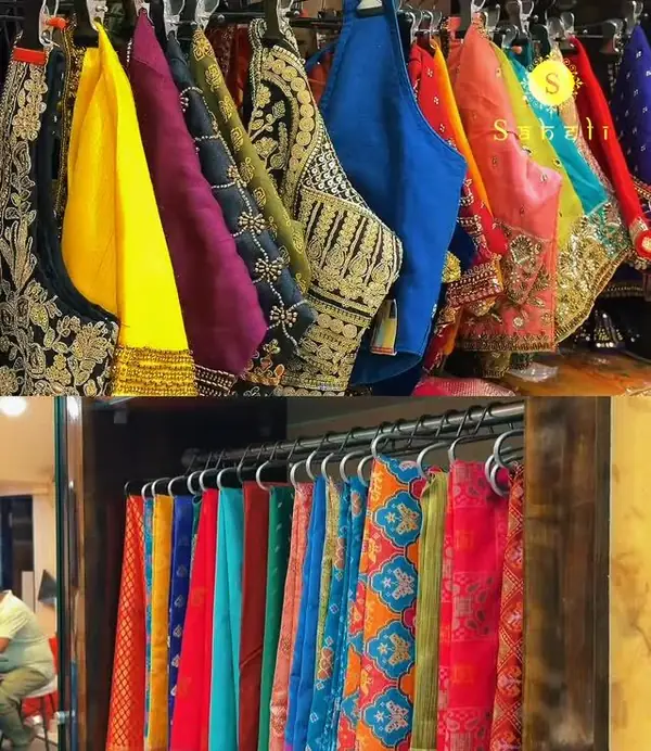 Racks of colourful kurtis